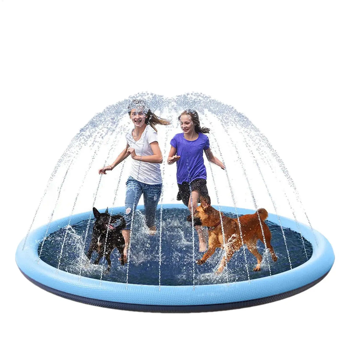 Inflatable Dog Pool & Splash Pad 100/150cm | Pets & Kids Inflatable Pet Pool Axl