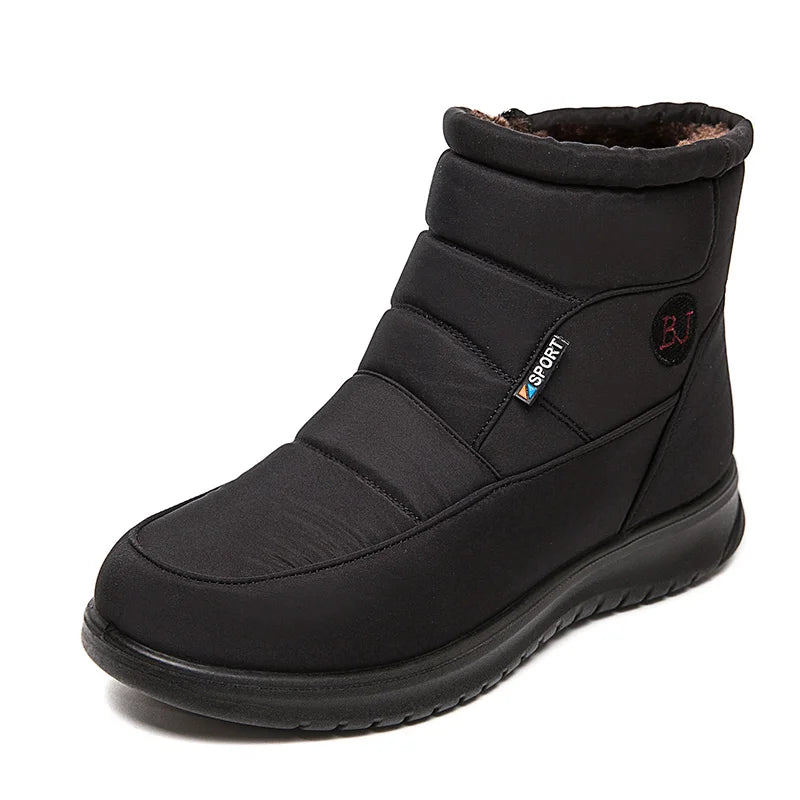 HAJINK Women's Fur-Lined Ankle Snow Boots | Winter Flat Women's Ankle Boots Axl