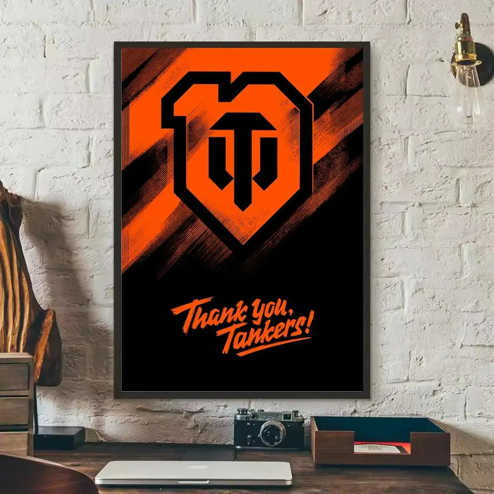 World of Tanks Game Wall Poster Removable Sticker Mural Decal Wall Sticker Mural Axl