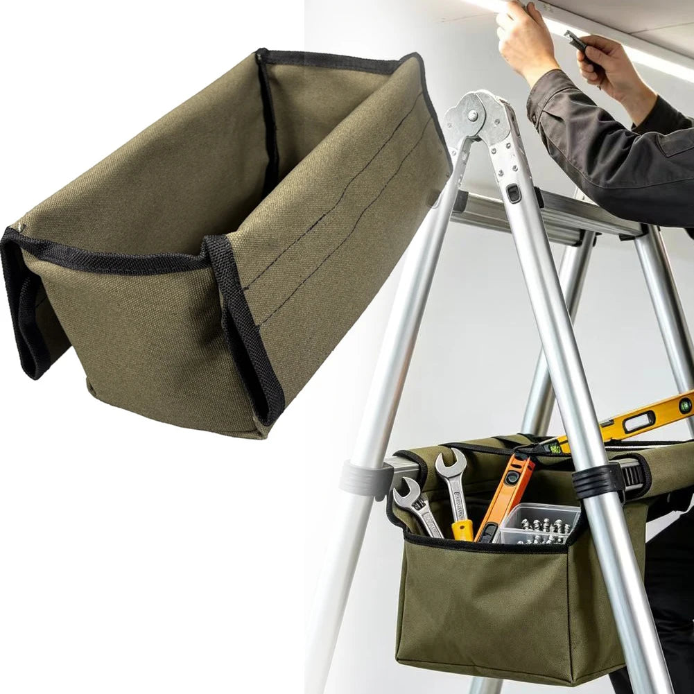 Canvas Ladder Tool Bag – Large Capacity A-Frame Organizer Ladder Tool Bag Axl