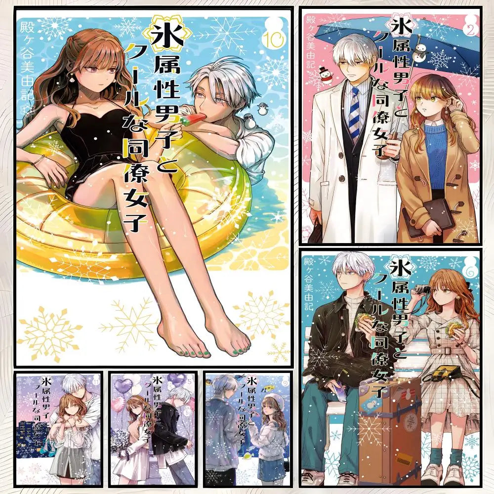 Ice Guy & Cool Girl Anime Poster – Self-Stick HD Wall Art Anime Wall Poster Axl