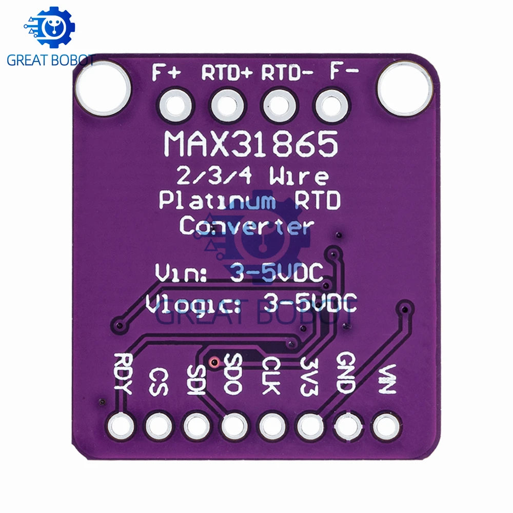 MAX31865 PT100/PT1000 RTD to Digital Converter – Arduino RTD Converter Module Axl