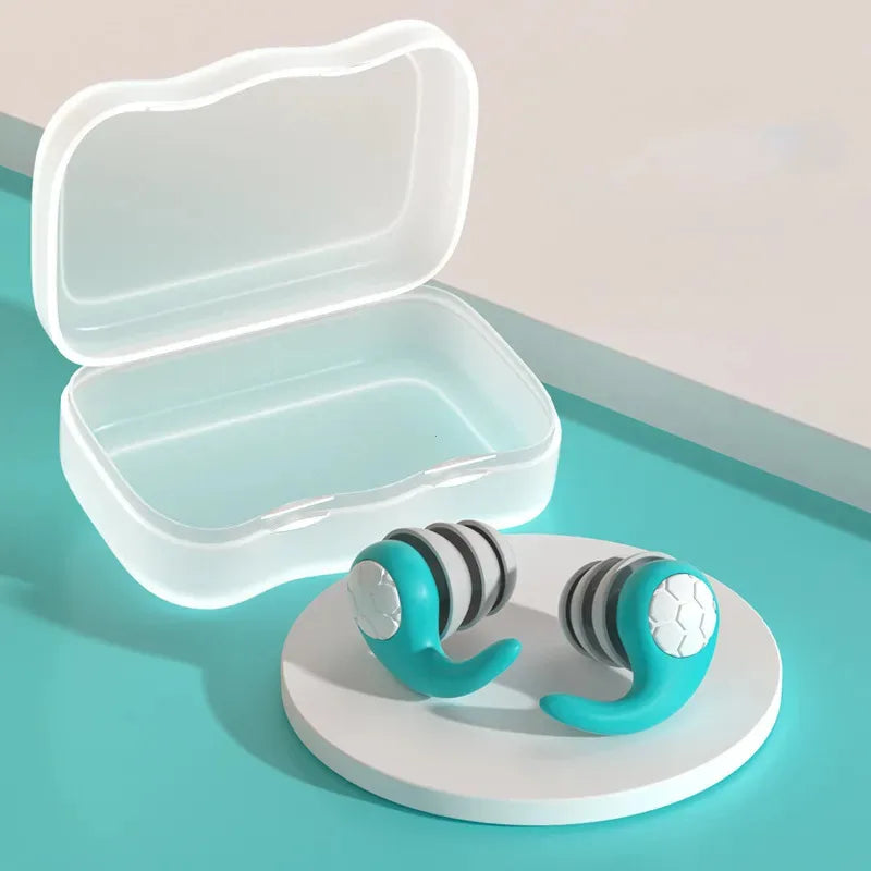 Silicone Noise Reducing Earplugs – Sleep, Swim & Work Silicone Earplugs Axl Blue-L