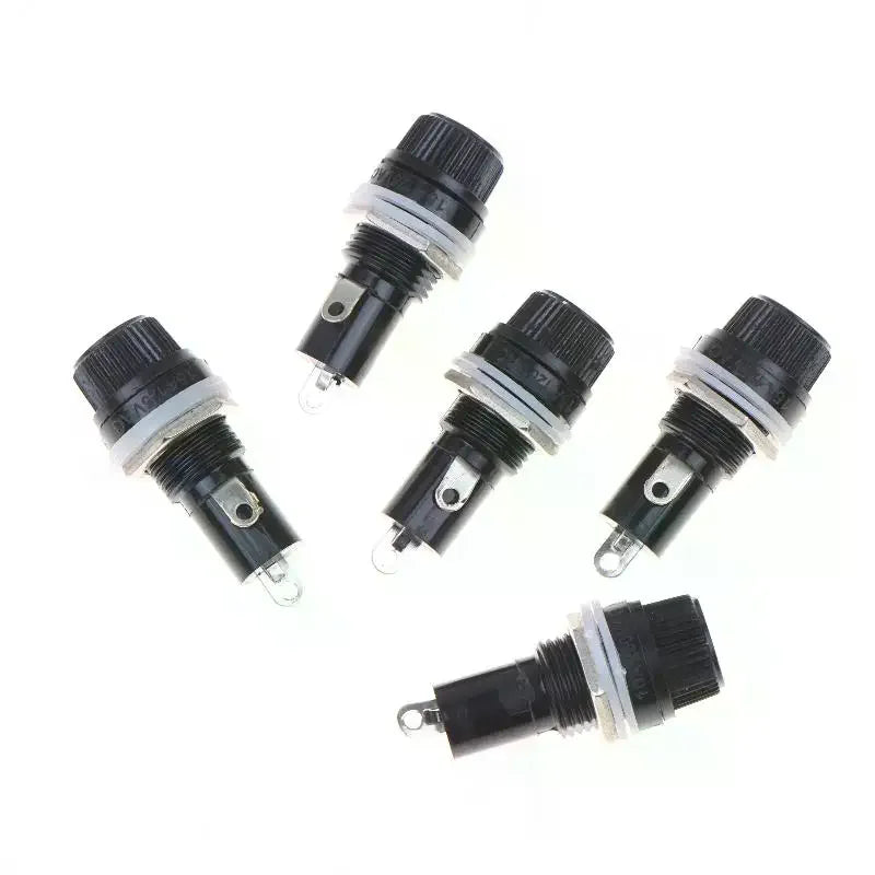 10-Pack 5x20mm Glass Fuse Holders – Panel Mount DIY Socket Fuse Holder Socket Axl