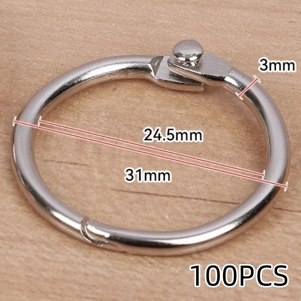 Metal Binder Rings 50/100 Pcs – Assorted Sizes Split Rings Binder Rings Axl 3.0 100pcs