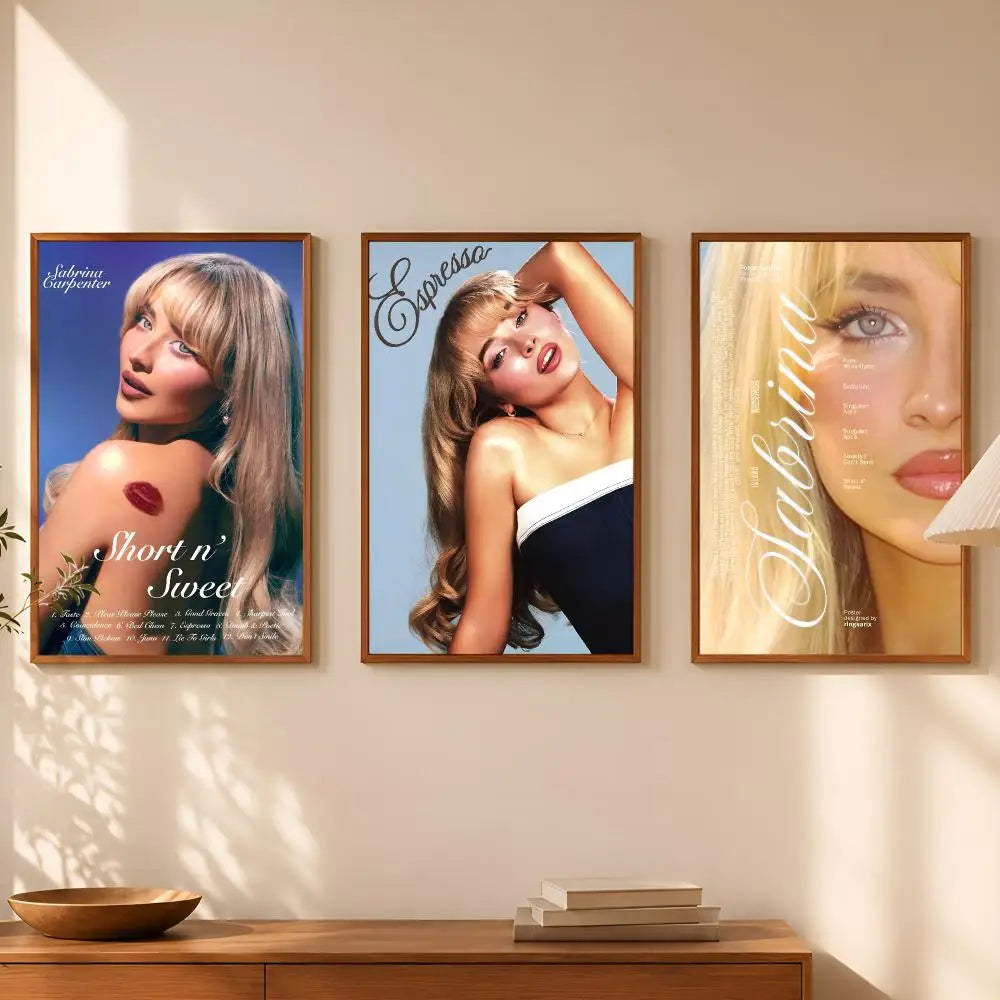 Sabrina Carpenter Poster – Self-Stick HD Wall Art Decor Music Wall Poster Axl