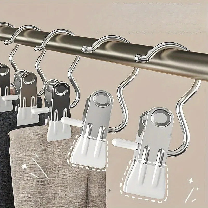 10 Metal Pants Hangers with Clips – Space-Saving Closet Organizer Clothes Hangers Axl