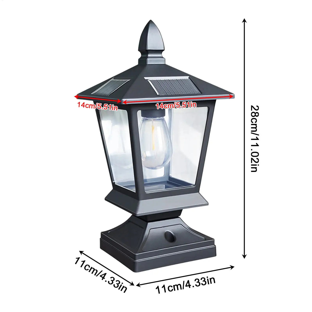 Solar Post Lights Outdoor – IP65 Waterproof Dusk-to-Dawn Garden Solar Post Light Axl