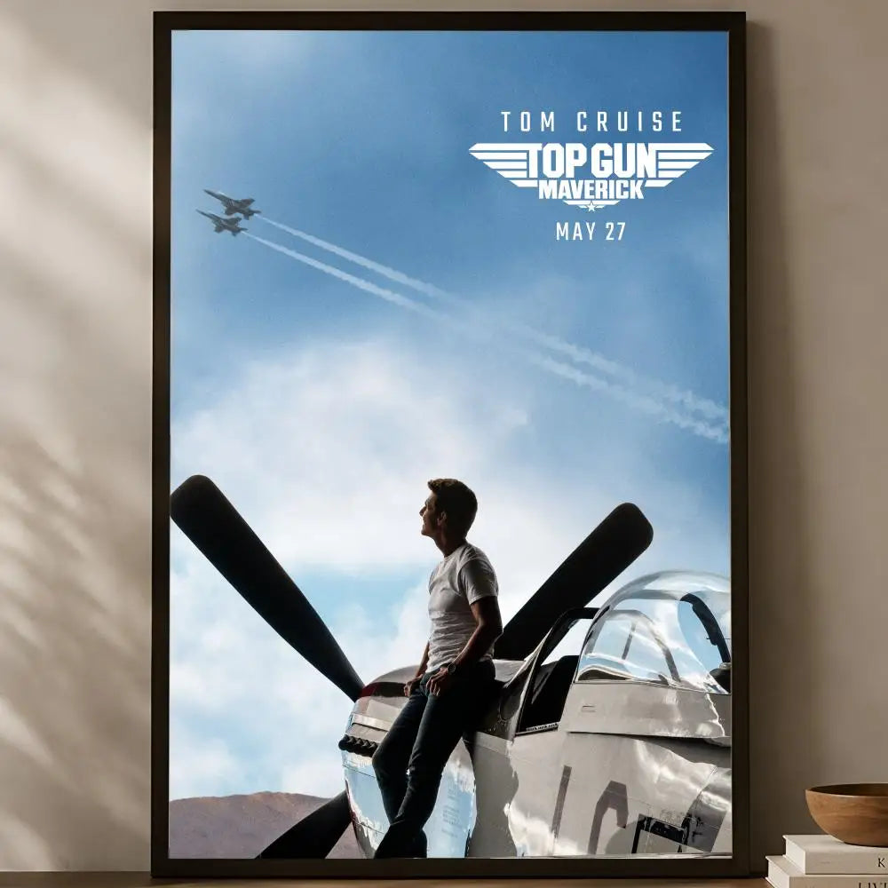 Top Gun Movie Poster – Self-Stick HD PVC Waterproof Wall Art Movie Wall Poster Axl White11 15X20cmNoframe