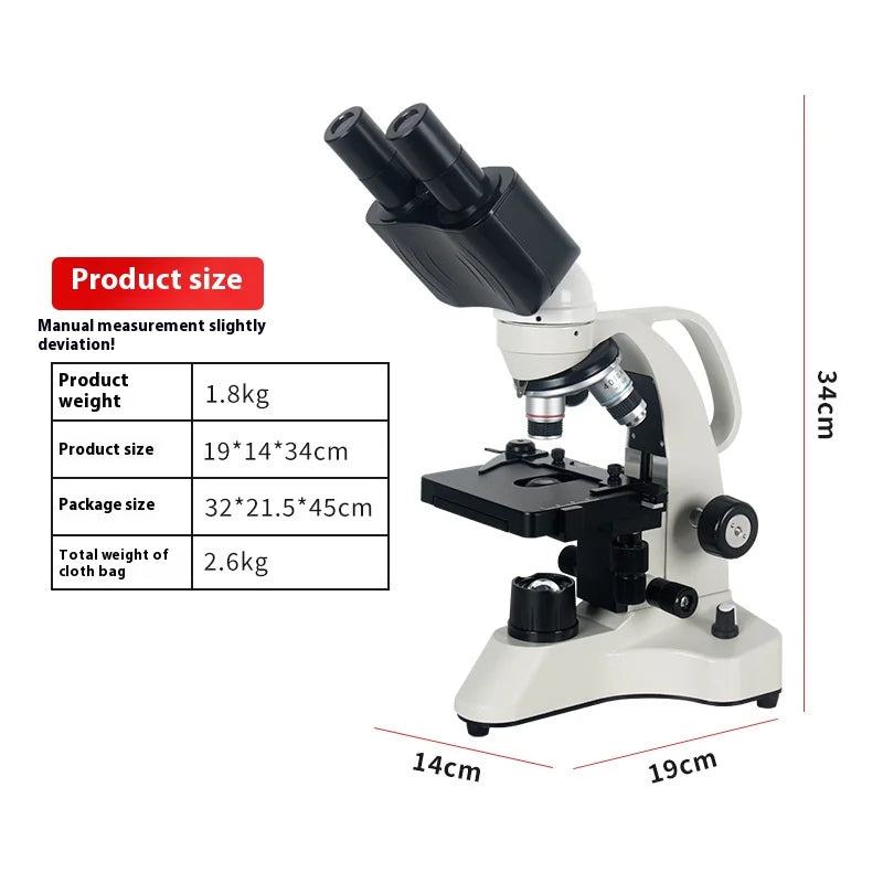 Binocular Biological Microscope – 500x for Students & Teaching Binocular Microscope Axl