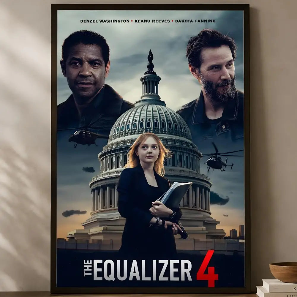 The Equalizer Movie Poster Self-Stick HD PVC Wall Art Decor Movie Wall Poster Axl White01 30X40cmNoframe
