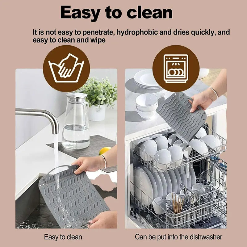 Foldable Silicone Kitchen Mat, Trivet & Storage Basket Silicone Kitchen Mat Axl