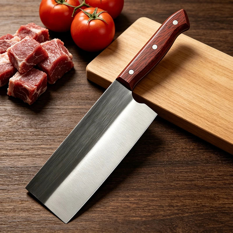 JYi Full Tang Chinese Chef Knife – Sharp Stainless Steel Blade Chef Kitchen Knife Axl