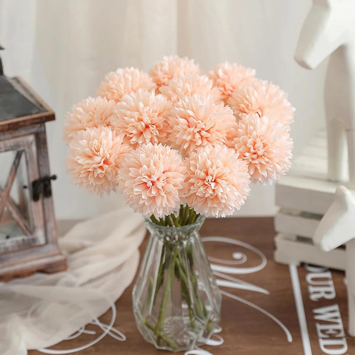 Artificial Silk Dandelion Hydrangea Bouquet – Wedding & Home Decor Artificial Flower Bouquet Axl