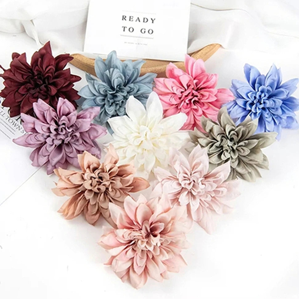 Silk Artificial Rose Flower Heads 5/10 Pcs – Wedding & Home Decor Artificial Flower Heads Axl