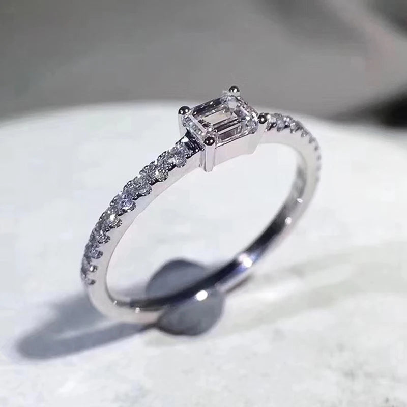 Huitan Thin CZ Ring for Women – Elegant Daily Wear Jewelry Fashion Ring Axl F1774 6
