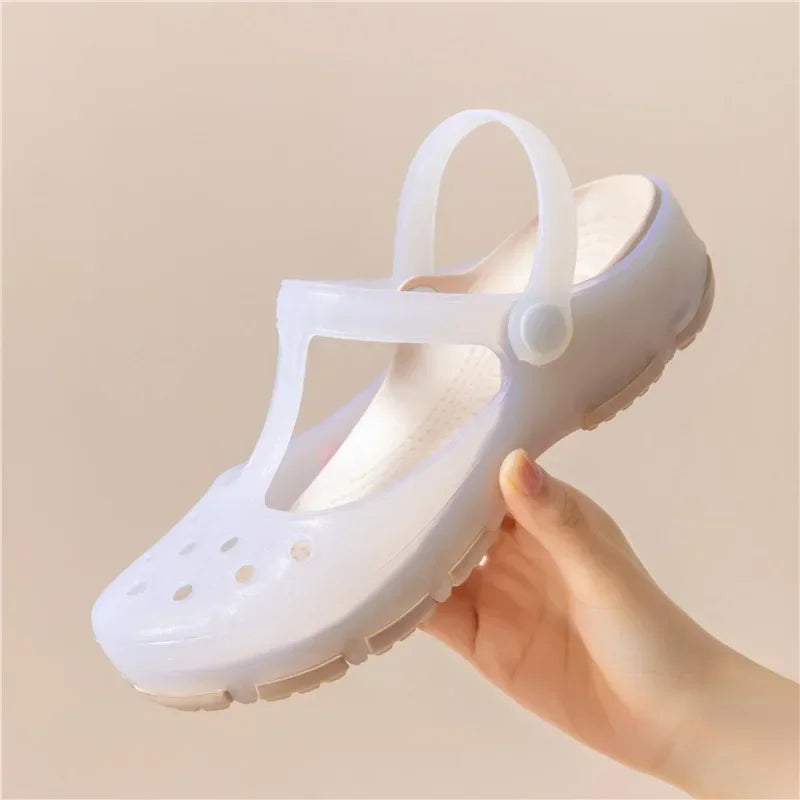 Women's Jelly Slip-On Clogs – Non-Slip Soft Sole Beach Sandals Slip-On Clogs Axl