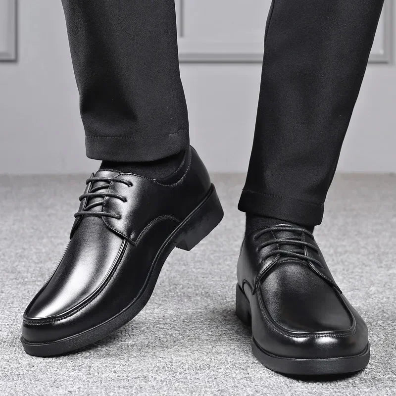 YBQJOO Men's Business Casual Lace-Up Flat Dress Shoes Men's Dress Shoes Axl