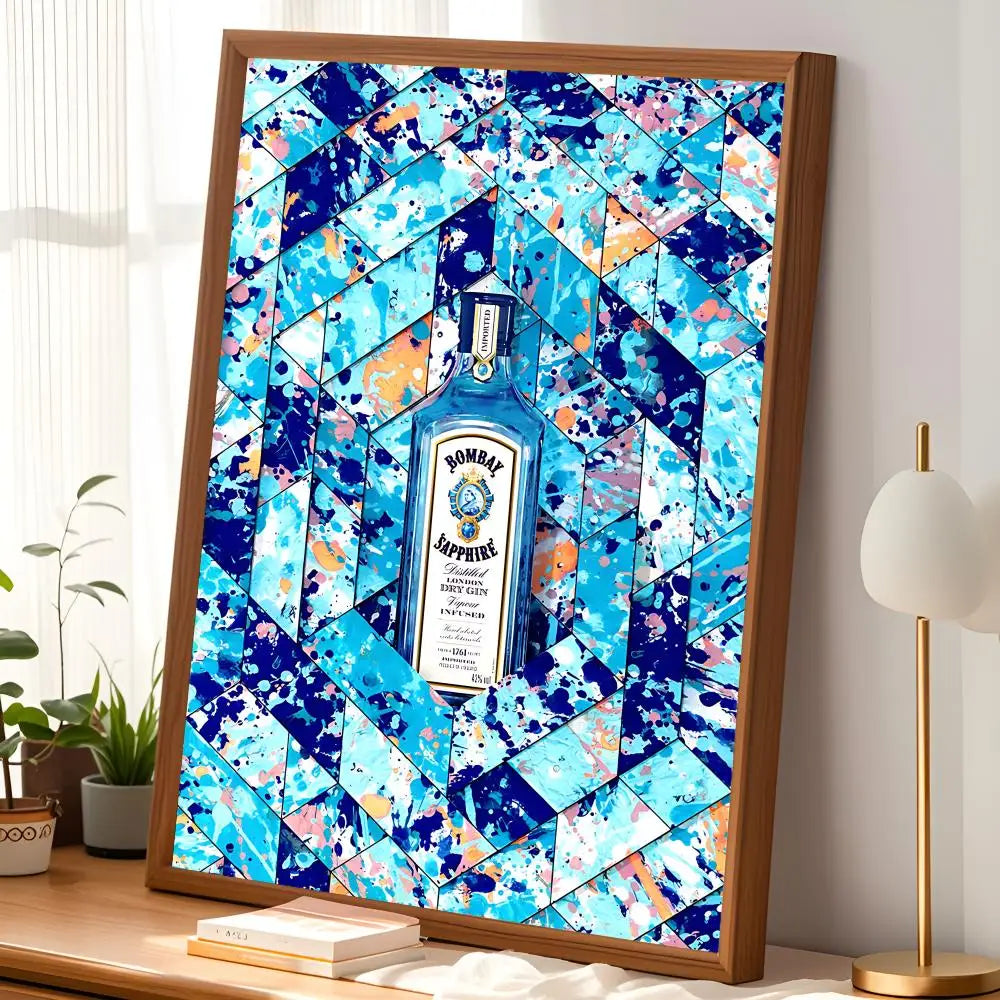 Bombay Sapphire Gin Wall Art Poster – Self-Stick HD Decor Wall Art Poster Axl