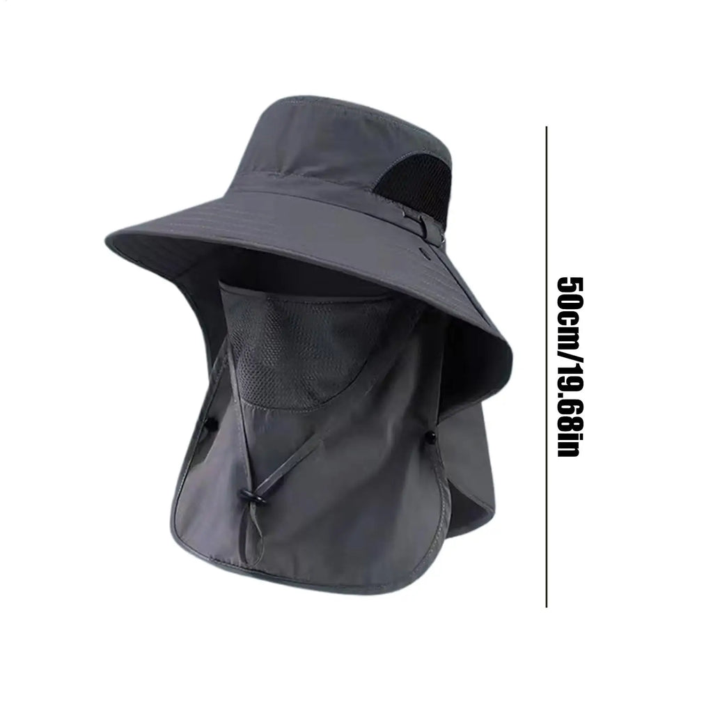 Wide Brim UV Sun Hat with Neck Flap – Waterproof Bucket Hat Outdoor Sun Hat Axl