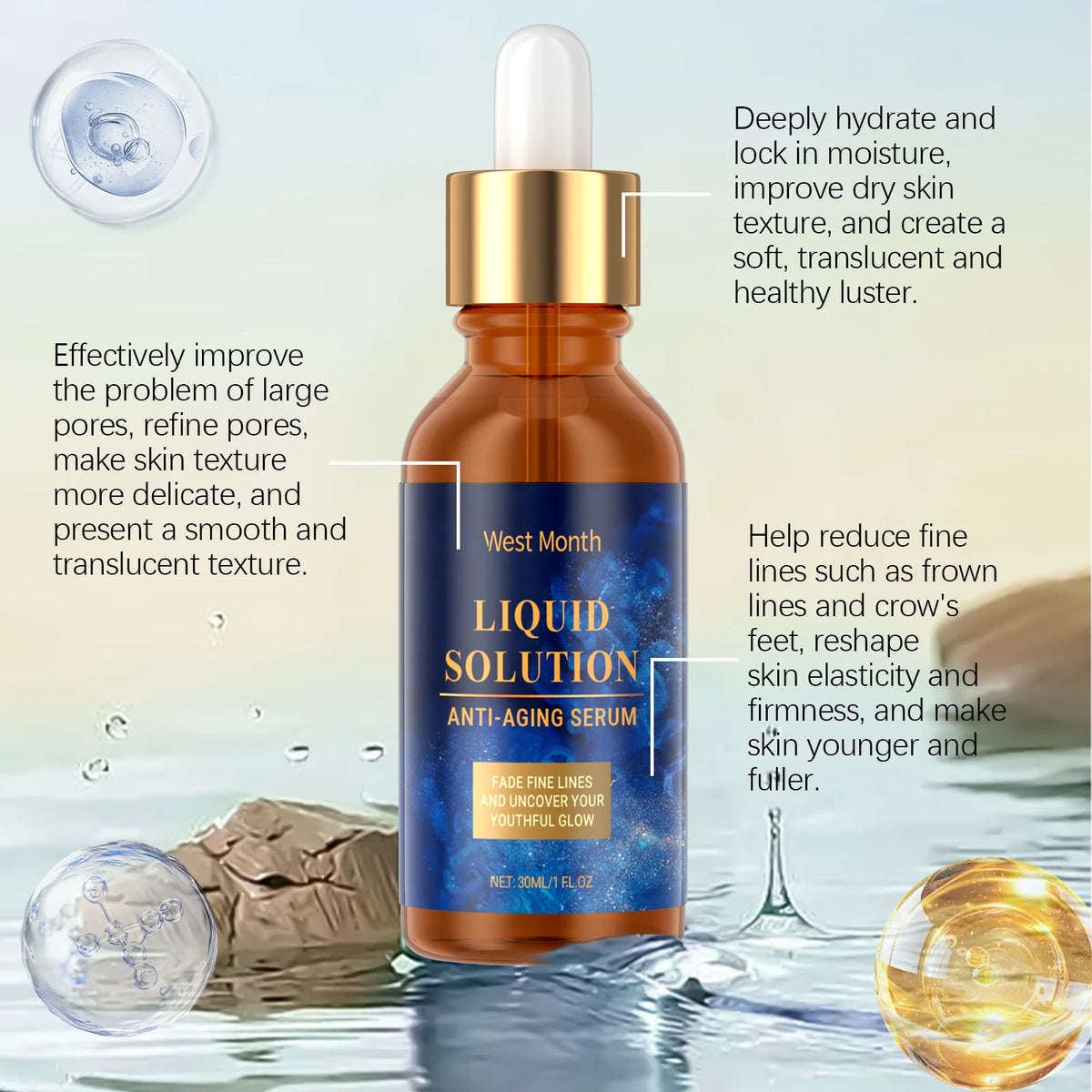 West Month Anti-Aging Face Serum – Firming & Brightening 30ml Anti-Aging Face Serum Axl