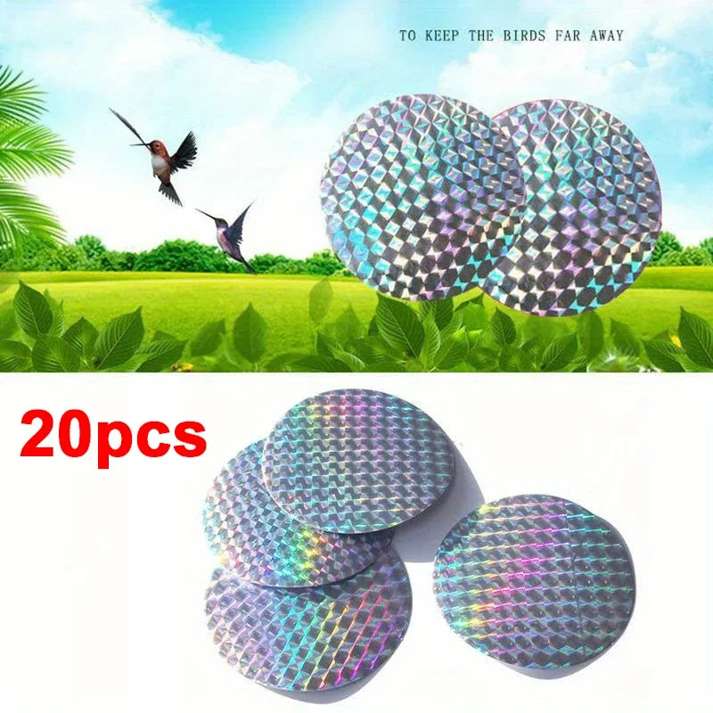 20-Pc Reflective Bird Repellent Scare Discs – Garden & Farm Bird Deterrent Discs Axl