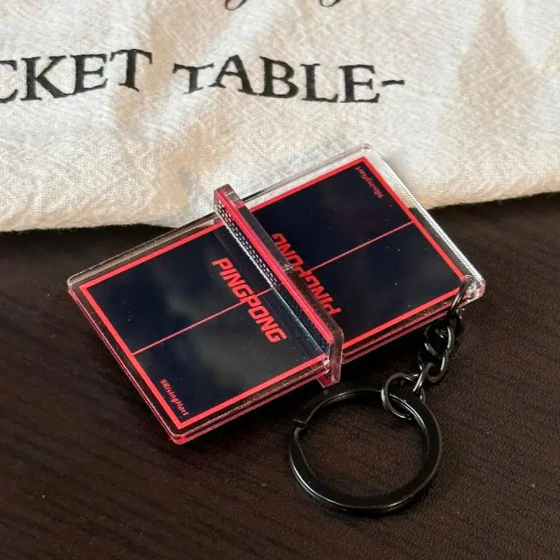 Mini 3D Ping Pong Table Keychain – Acrylic Sports Keyring Gift Sports Novelty Keychain Axl A4