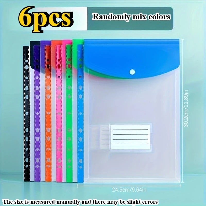 A4 Expanding File Folders 11-Ring Binder Pockets | 6 & 12 Pack Expanding File Folders Axl Vertical -6pcs