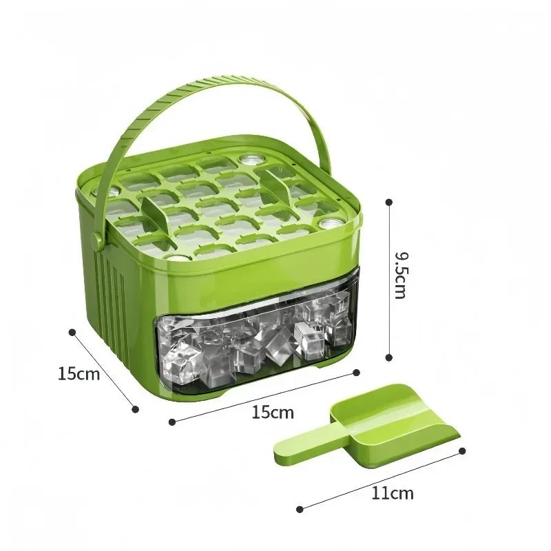 50-Grid Double Layer Ice Cube Tray with Lid | Reusable Mold Ice Cube Tray Axl