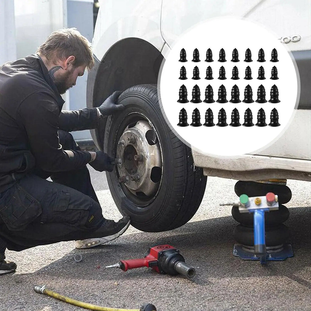 32-Piece Rubber Tire Repair Nail Kit – Car & Motorcycle Tire Repair Kit Axl