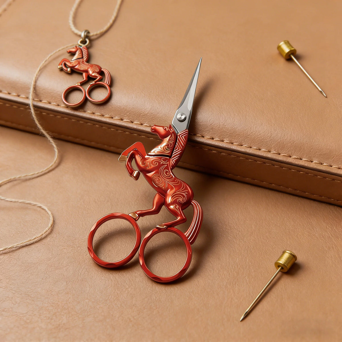 Horse Shape Sewing Scissors – Stainless Steel Thread Cutter Sewing Scissors Axl Scissors-Red