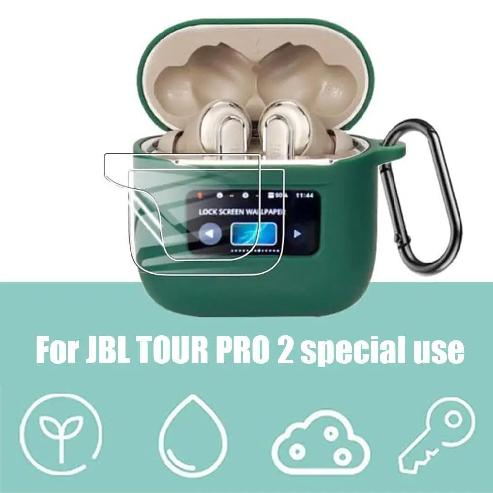 TPU Screen Protector for JBL Tour Pro 2 – Clear Anti-Scratch Film Earphone Screen Protector Axl