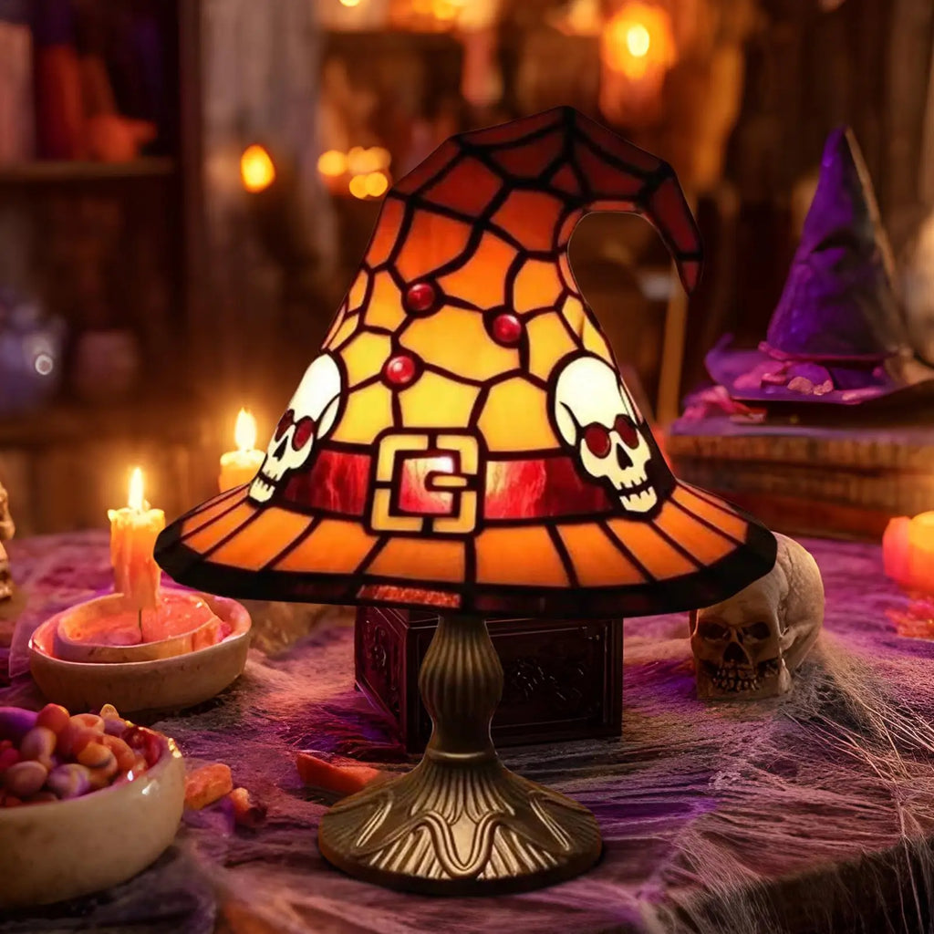 Witch Hat Desk Lamp – Halloween Table Light | Resin Décor Halloween Table Lamp Axl