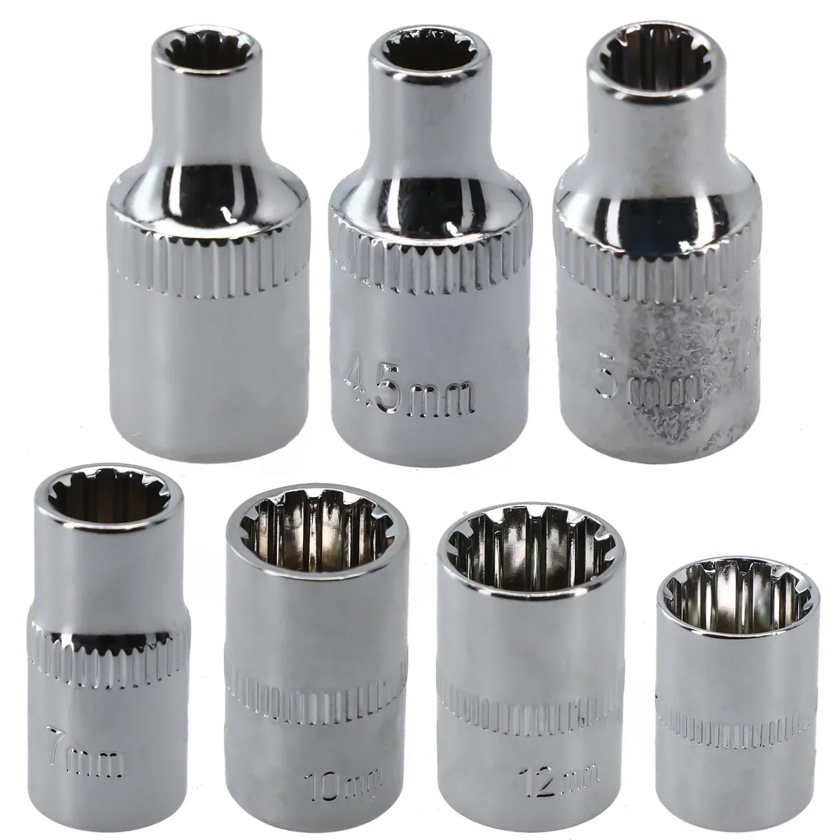 12-Point Mirror Short Socket Bit | 1/4" Drive 4–14mm Socket Bit Axl