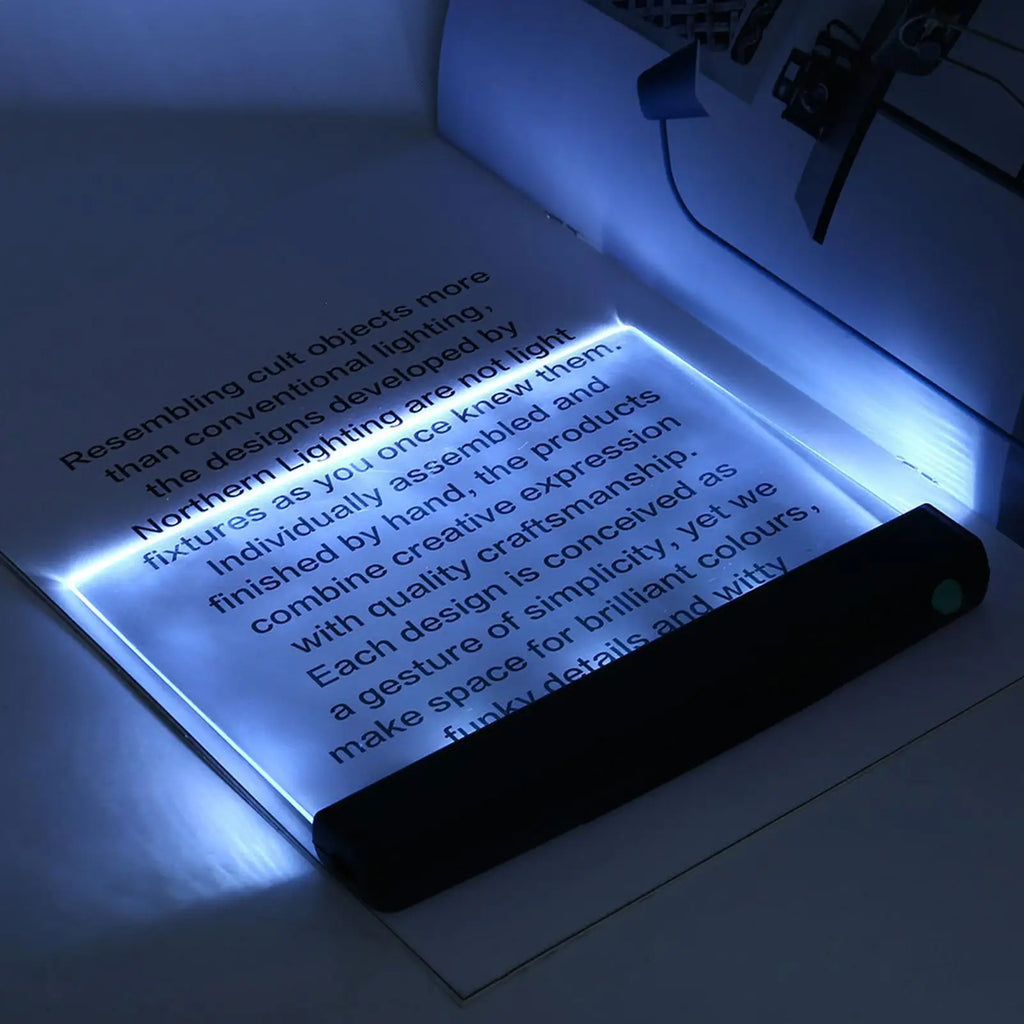 LED Flat Book Light – Portable Page Illuminator for Night Reading LED Book Light Axl