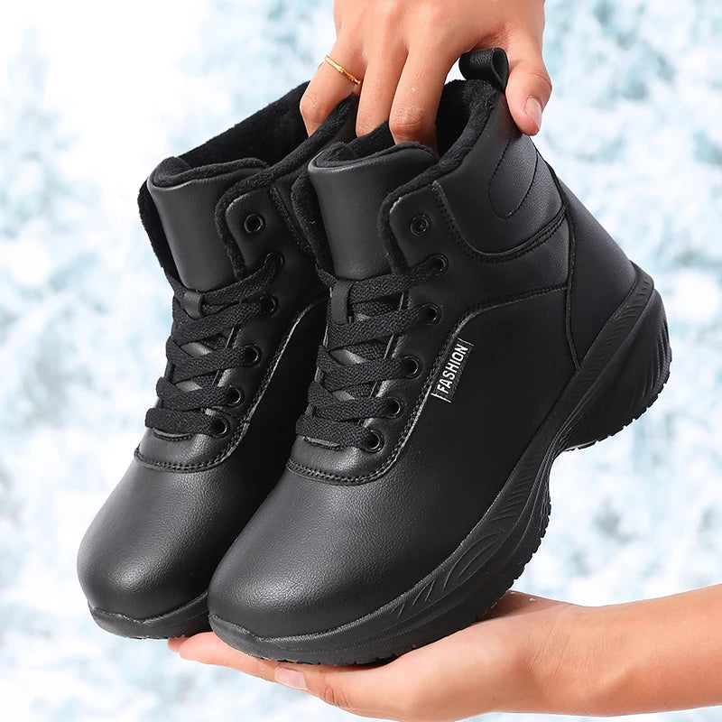 Women's Wide Toe Box Winter Ankle Boots – Warm & Non-Slip Women's Ankle Boots Axl black 37