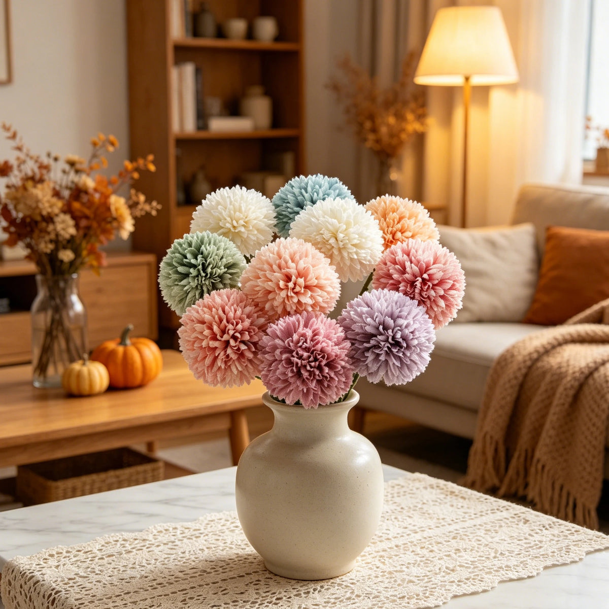 Silk Artificial Dandelion Hydrangea Flowers | Wedding & Home Décor Artificial Silk Flowers Axl