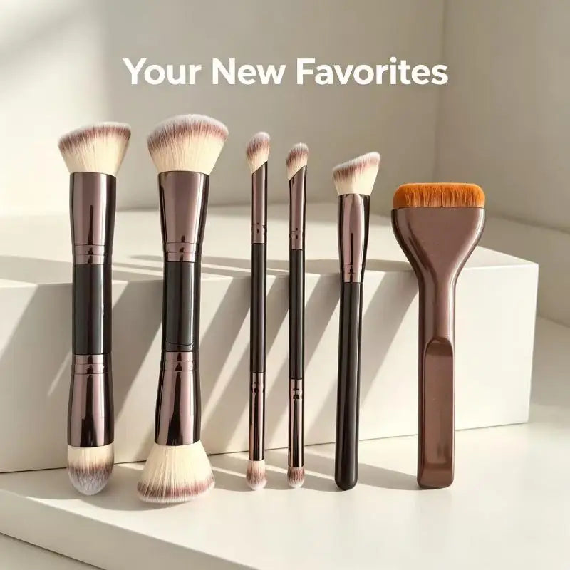 Professional Dual-Ended Makeup Brush Set – 4/5/6 Pcs Travel Makeup Brush Set Axl A5