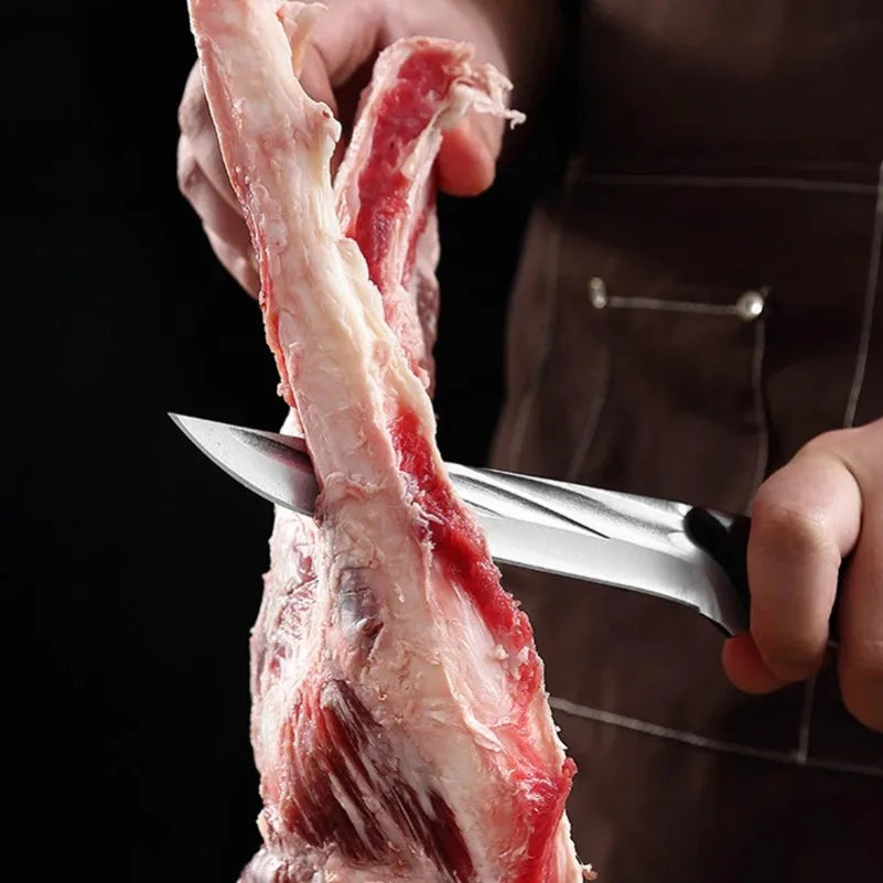 Forged Carbon Steel Boning Knife – Pro Butcher Kitchen Knife Boning Knife Axl