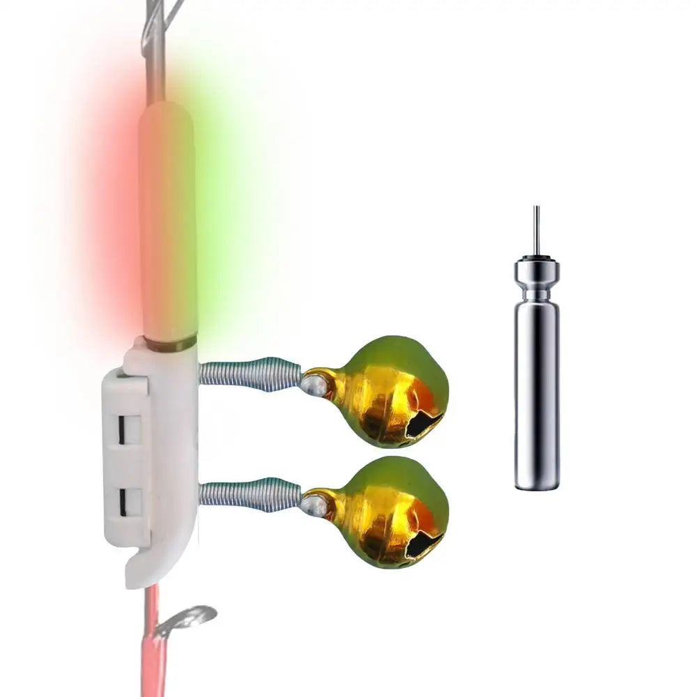 Rechargeable Fishing Rod Tip Light Clip & Bite Alarm Bell Kit Fishing Rod Light Axl A bang
