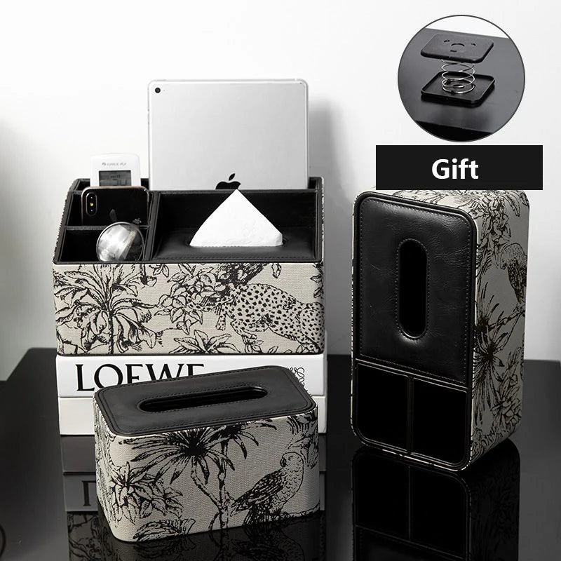 Luxury Leather Tissue Box Cover | Modern Home Décor Holder Leather Tissue Holder Axl
