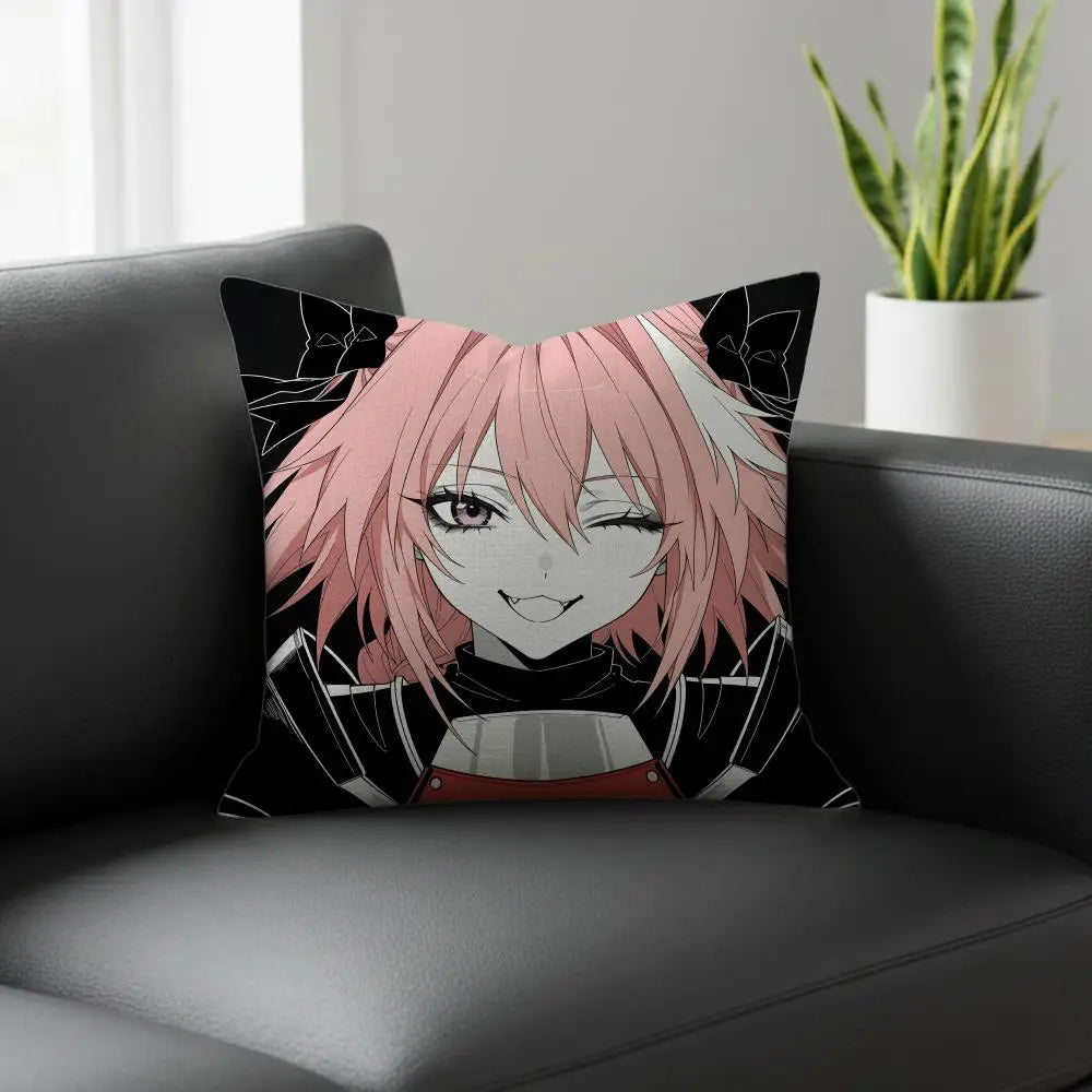 Astolfo Anime Linen Cushion Cover | Sofa & Bedroom Decor Anime Cushion Cover Axl White7 30X30cm