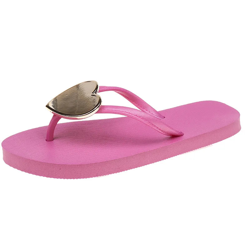 YBQJOO Women's Non-Slip Beach Flip Flops – Flat Slippers Women's Flip Flops Axl A319 rose red 42-43