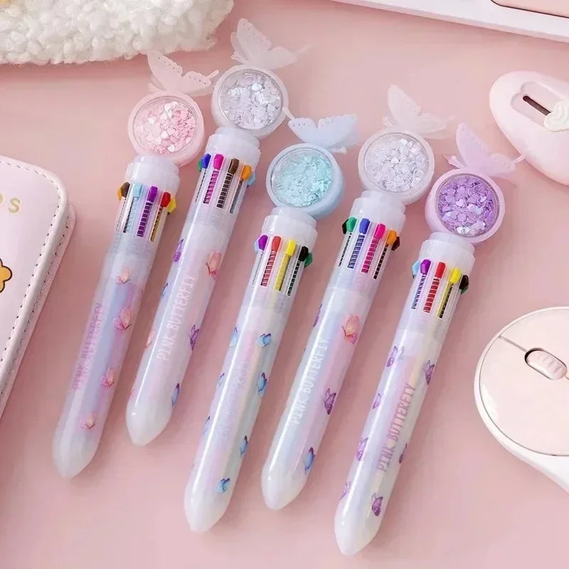 Kawaii Christmas Ballpoint Pens – Multicolor Novelty Biro Set Novelty Ballpoint Pens Axl