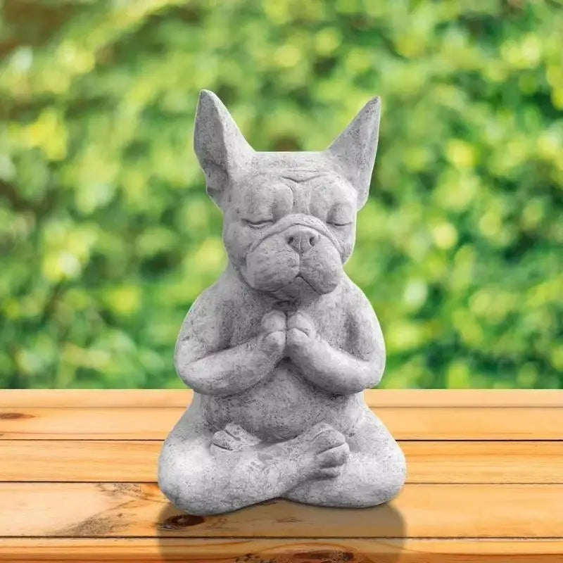 Yoga Pose Meditation Dog Resin Statue – Garden & Home Decor Garden Resin Statue Axl