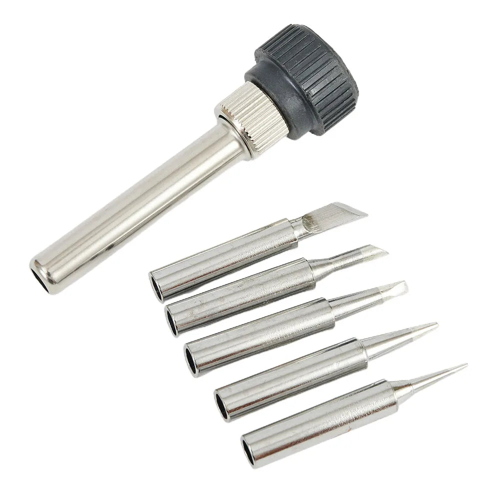 6-Piece 900M-T Soldering Iron Tips Set with Handle Soldering Iron Tips Axl