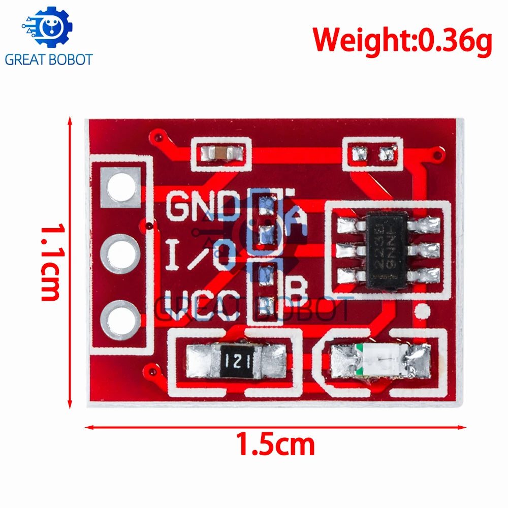 TTP223B Capacitive Touch Sensor Module for Arduino | 2–5.5V Capacitive Sensor Module Axl