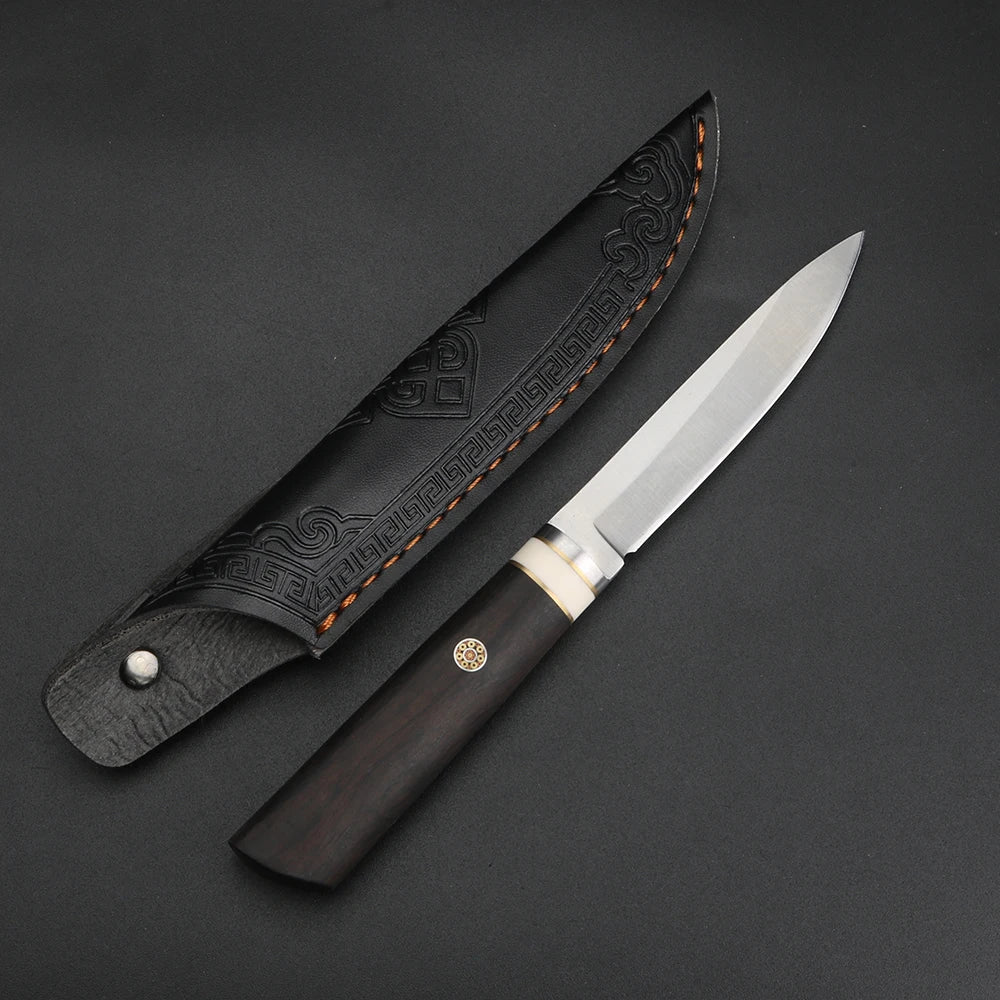 XUAN FENG Folding Pocket Knife – D2 Steel & Sandalwood Handle Folding Pocket Knife Axl