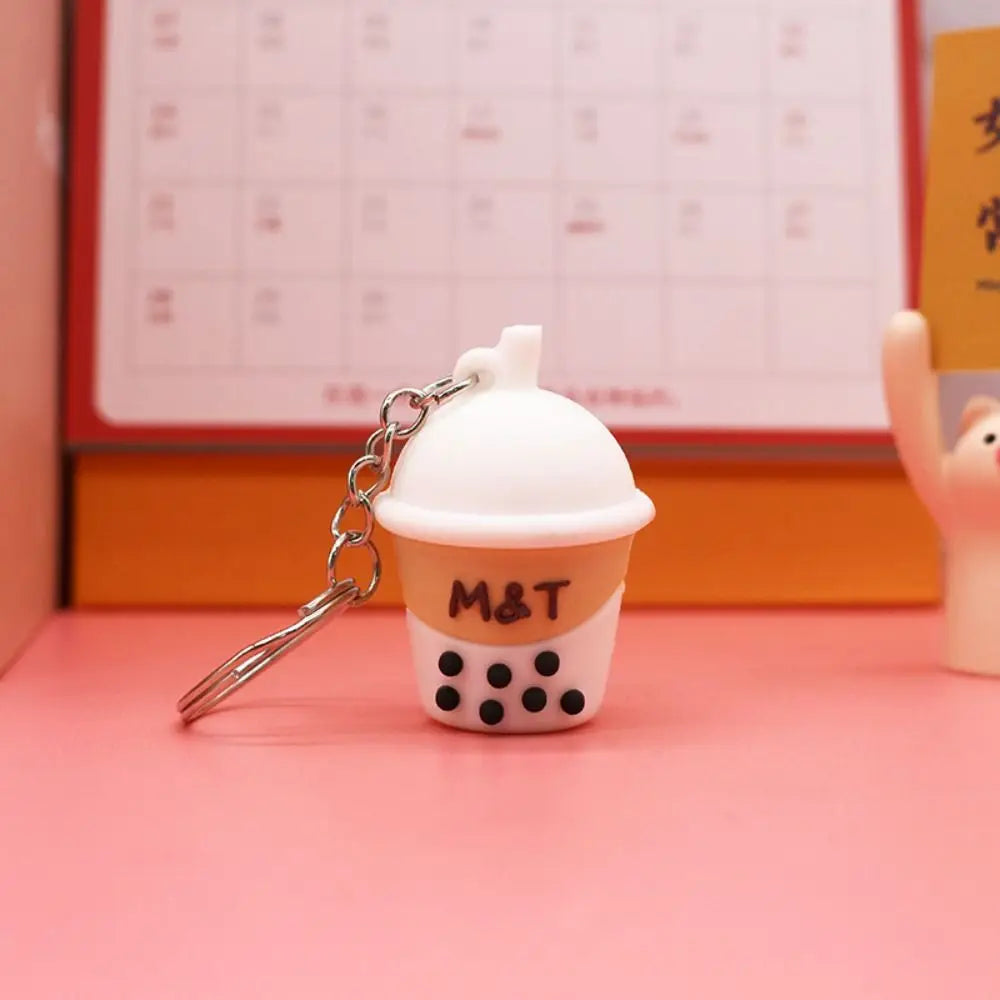 Kawaii Animal Mini Pencil Sharpener with Keychain – Cartoon Mini Pencil Sharpener Axl Milk tea