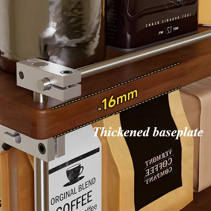 3-Tier Solid Pine Wood Desktop Storage Shelf Organizer Rack Wood Storage Shelf Axl